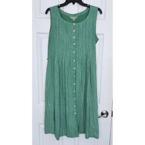 APRIL CORNELL Sleeveless Maxi Dress Cotton Green Striped Womens Size Medium